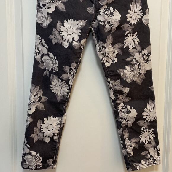 Old Navy Girls Floral Rockstar Jeggings Crop Size 7 Regular - Picture 3 of 11